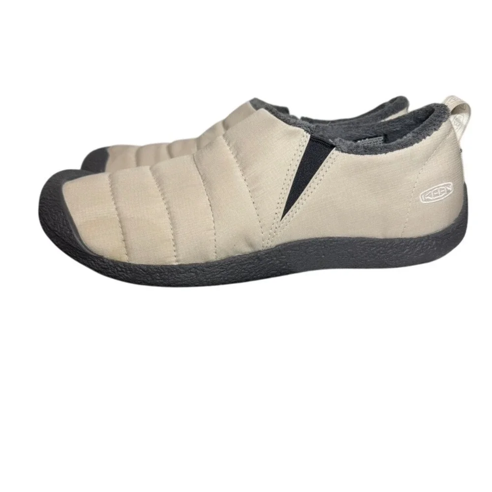 KEEN Howser II Mens 12 Quilted Slip On Loafers Safari Tan Fleece‎ Lined 1023972